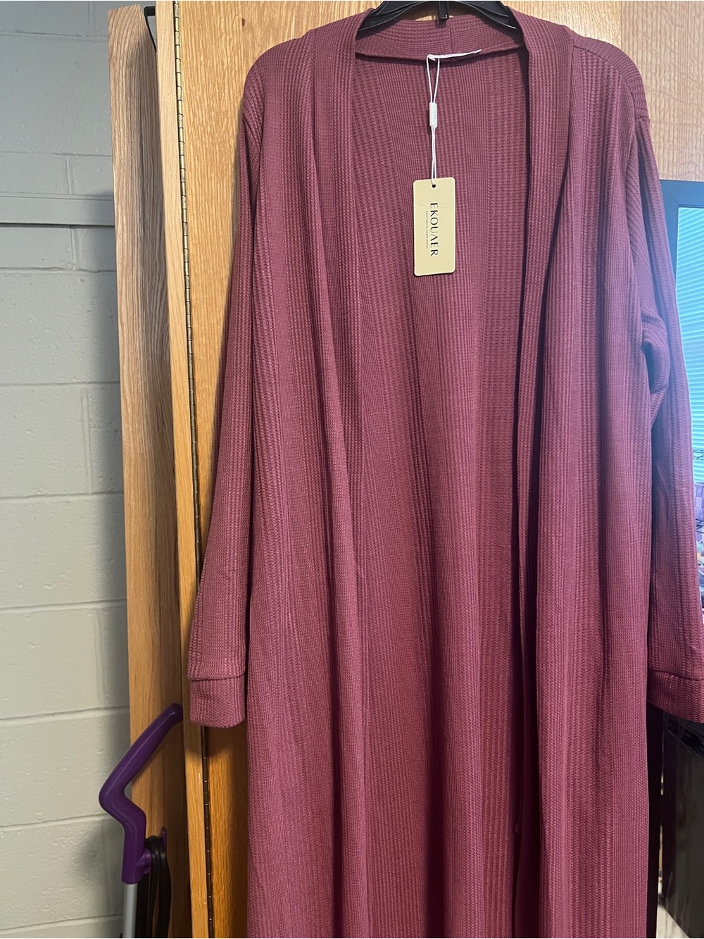KolaviR Long Ribbed house robe